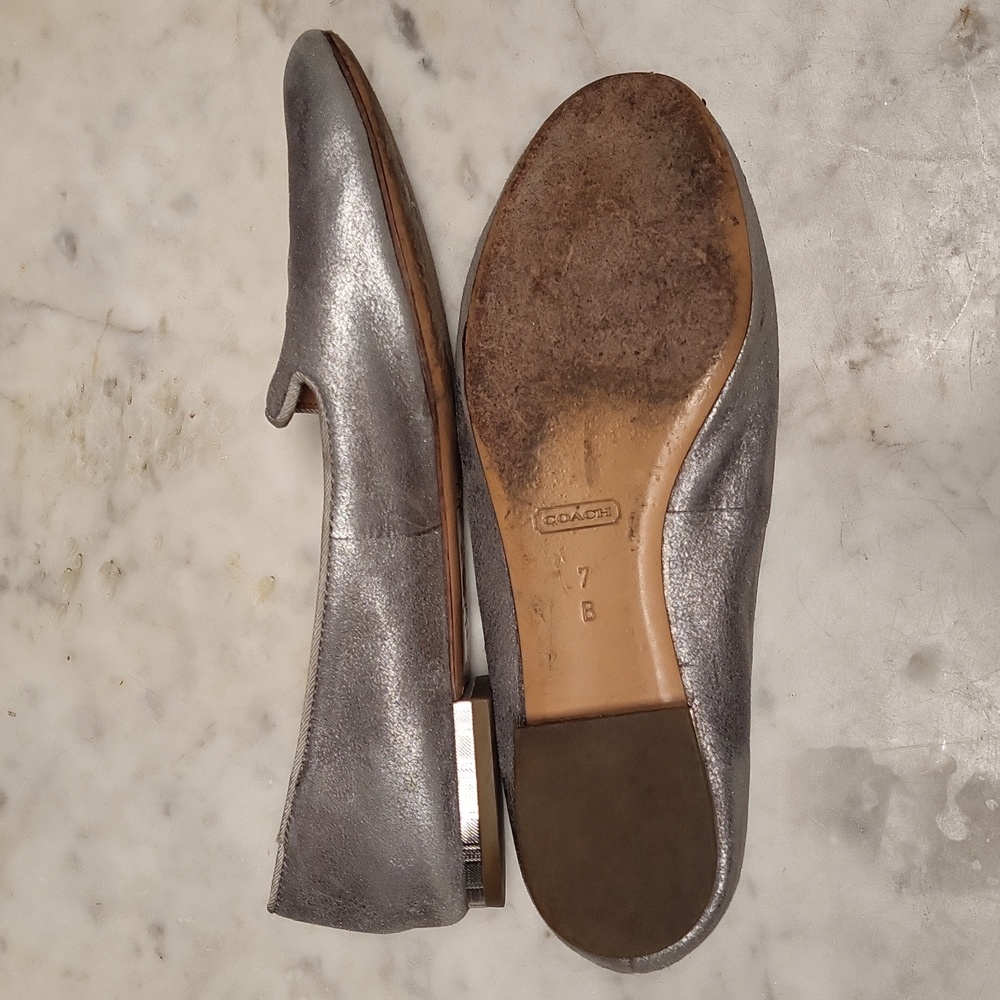 Coach, silver loafers - Picture 2 of 2